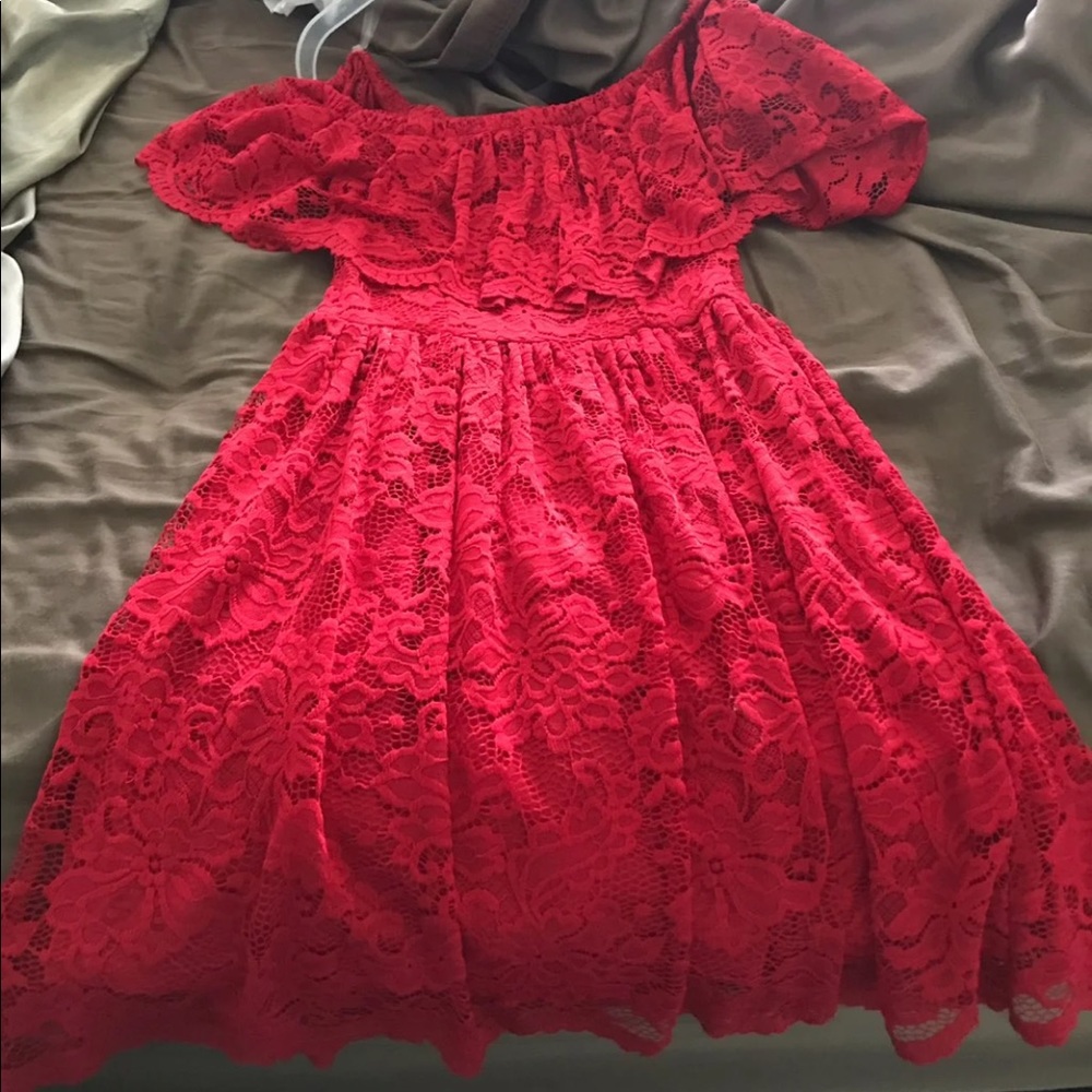 Francesca’s off the shoulder dress